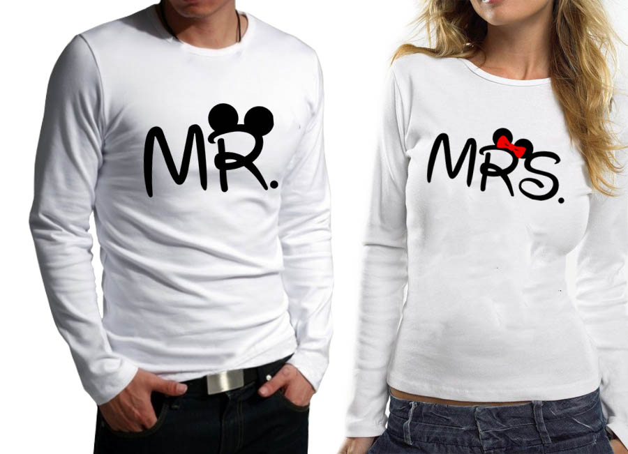 Комплект блузи за влюбени - MR &amp; MRS