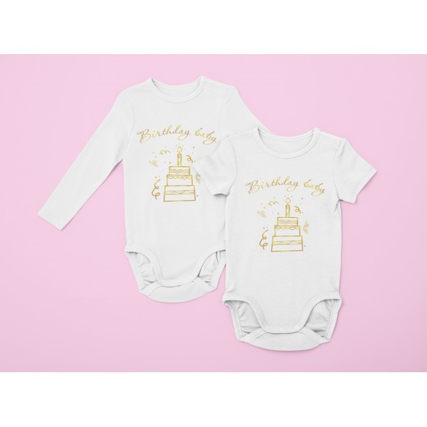 Бебешко боди - Birthday Baby Gold