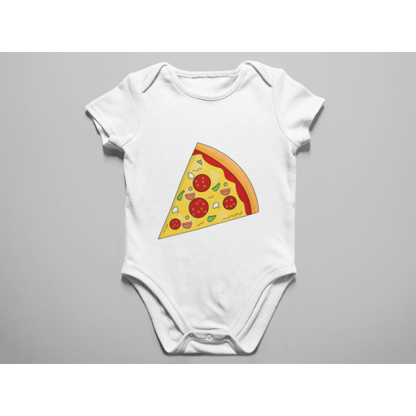 Комплект мъжка тениска и детско боди Pizza