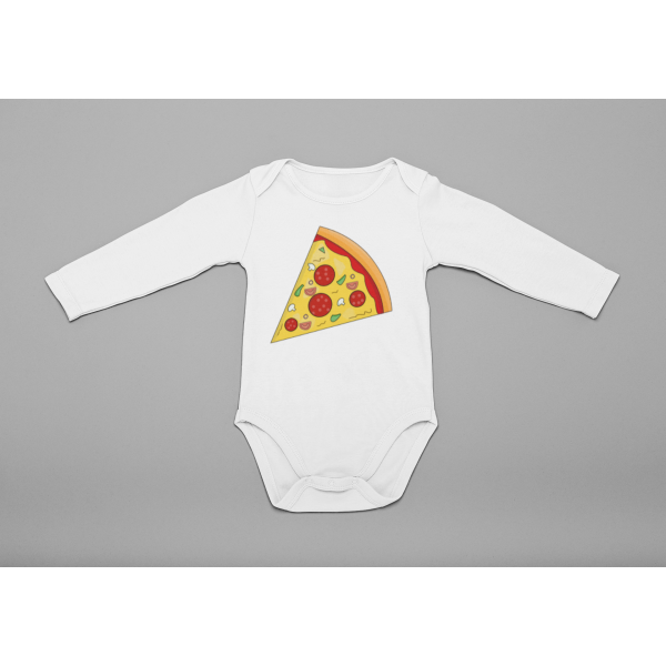 Комплект мъжка тениска и детско боди Pizza
