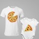 Комплект мъжка тениска и детско боди Pizza